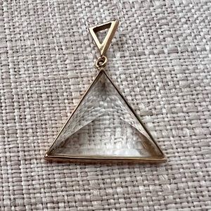 Stunning Clear Quartz and 14k Rock and Raw pendant
